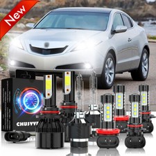 For Acura ZDX 2010-2013 -8pcs Front LED HID Headlights DRL fog Light Bulbs Kit