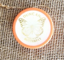 Vintage Duncan Butterfly YoYo Orange  White USA