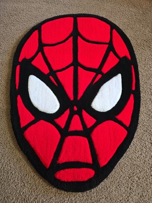 Spiderman Rug handmade tufted rug custom wall art - Spider-man fiber ...