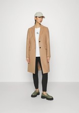 Calvin Klein Essential Womens Classic Coat Jacket 3/4 Length, Wool+cashmere Uk 8