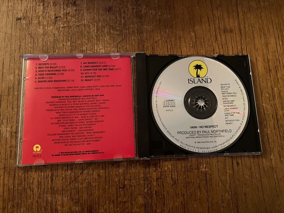 VAIN No Respect CD 1989 US 1st Press Davy Vain | eBay VAIN No Respect CD 1989 US 1st Press Davy Vain | eBay