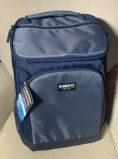 NWT Igloo 18-Can MaxCold Evergreen Hard Grip Cooler Backpack Blue Sports Hiking
