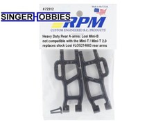 RPM 72312 Losi Mini-B 2.0 Heavy Duty Rear A-Arms Black HH