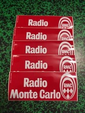 Lot 5 Autocollants vintage sticker RADIO MONTE CARLO rmc neuf
