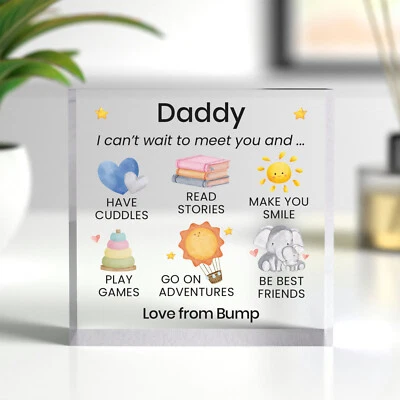 BEECREATIVE GIFTS Personalised Mummy Daddy From Bump Christmas Gifts Parents To Be Gift