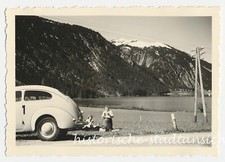 Oberbayern Reise Rast 1954 - Auto Heck Ford Buckeltaunus - Altes Foto 1950er