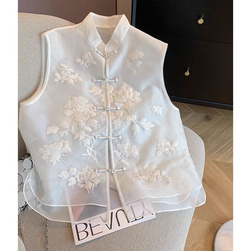Casual Solid Hollowed Out Buckle Mandarin Collar Blouses(3 Colors) Casual Solid Hollowed Out Buckle Mandarin Collar Blouses(3 Colors)