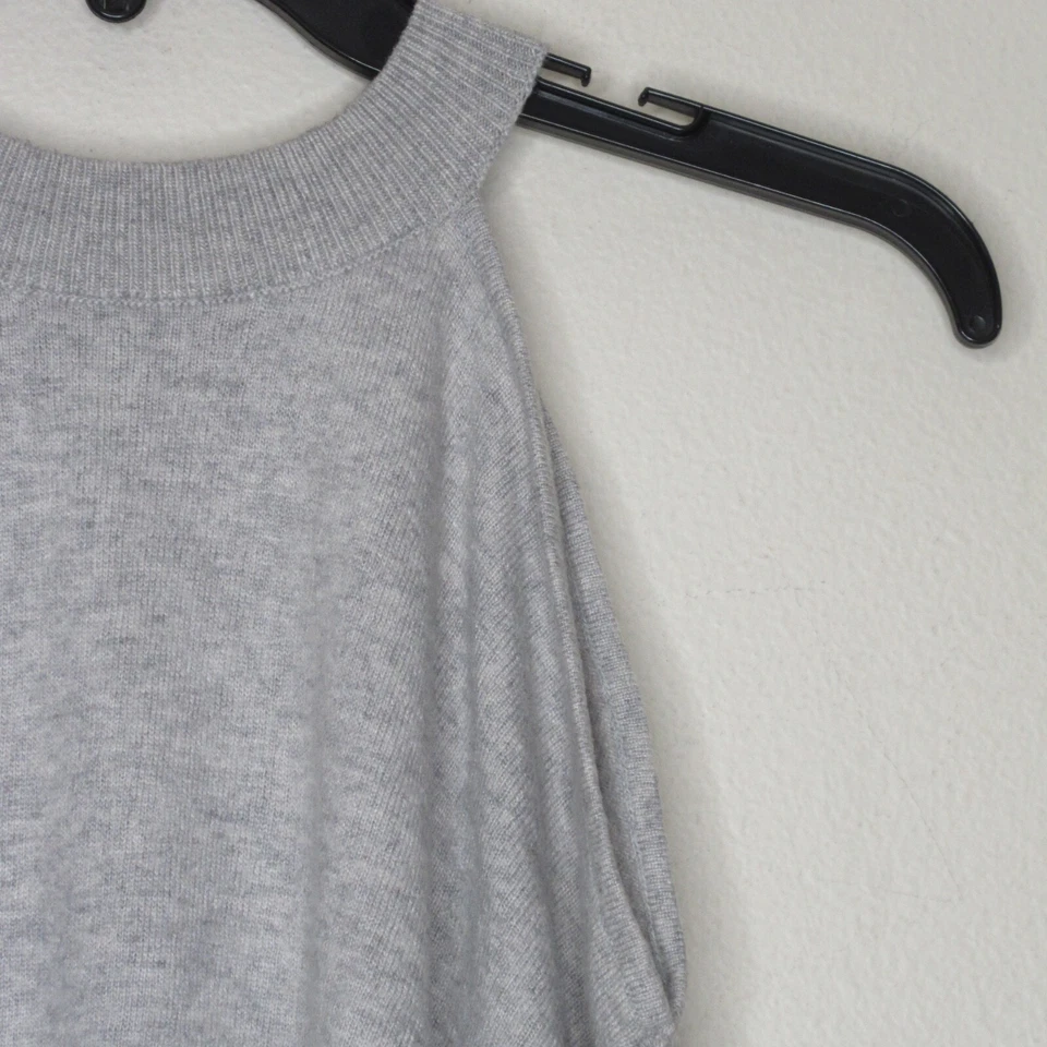 Suéter Top Shop Para Mujer Manga Larga Hombro Frío Gris Mezcla Lana 8 B58 Foto 3 de 4
