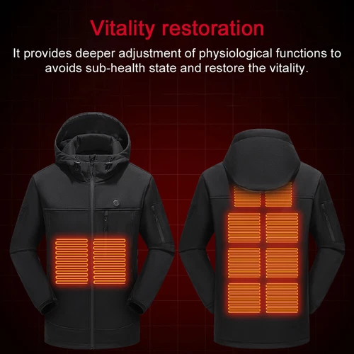 Herren Damen Beheizbare Heizjacke Mantel USB Beheizte Winter Warm Hoodie Jacke - Bild 5 von 17