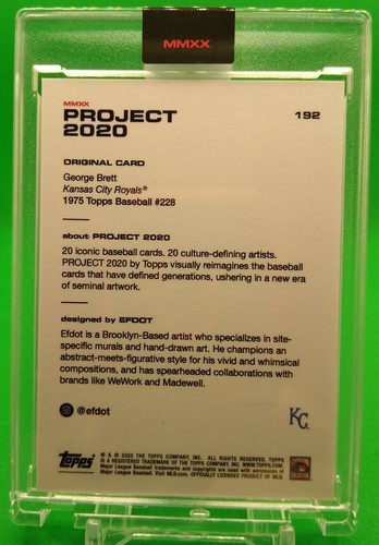 Topps Project 2020 MLB Baseball Card 1975 George Brett Online Exclusive - Picture 16 of 30