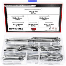 DYWISHKEY 160PCS 304 Stainless Steel Cotter Pin Assortment Kit