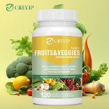 120pcs Fruits  Veggies - Organic Super Greens, Promote Energy, Digestive Health