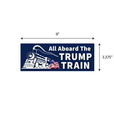 TRUMP TRAIN 2024 MAGA Bumper Sticker Decal Graphic Election BS0495