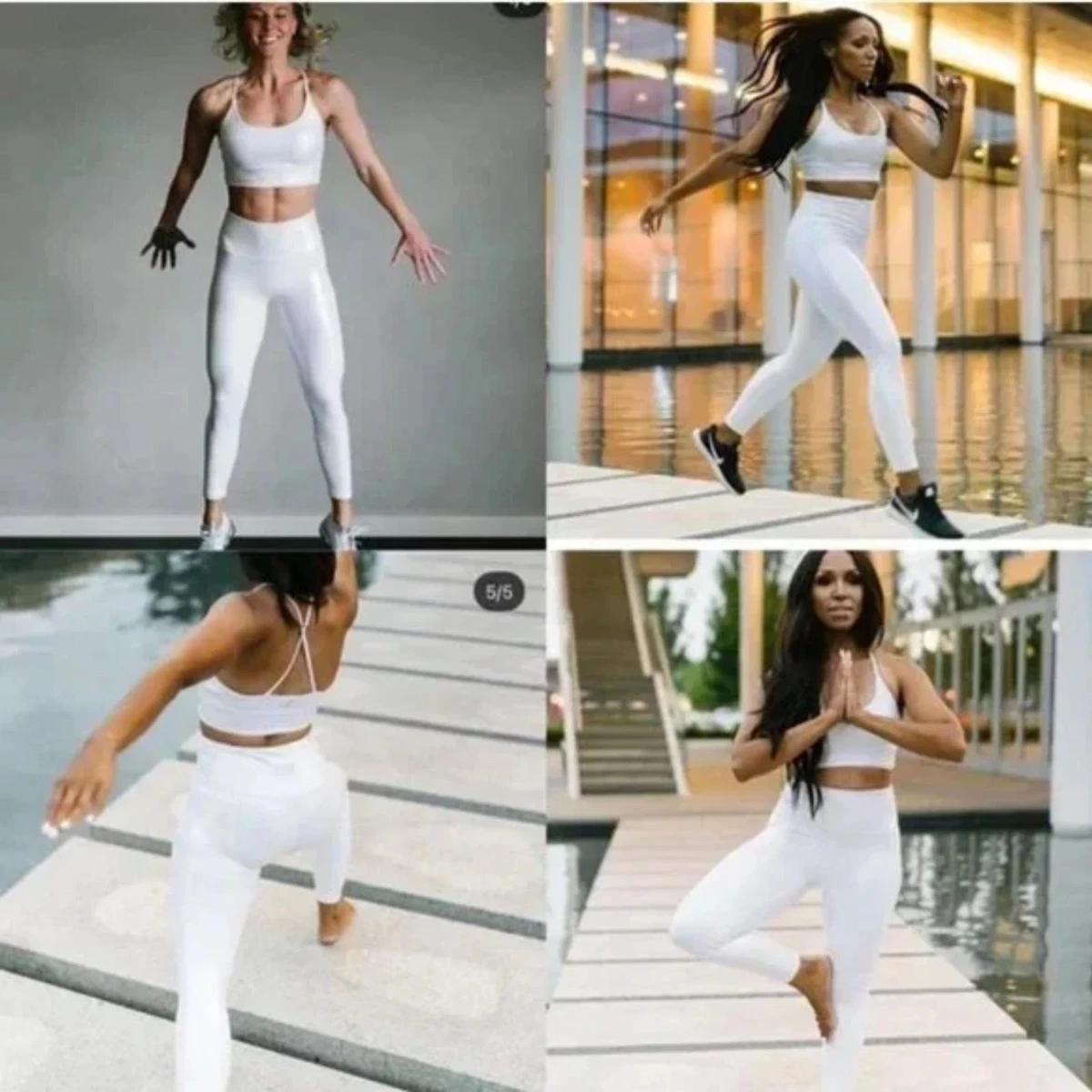 ZYIA ACTIVE White Iridescent Lux Unicorn Leggings 6/8