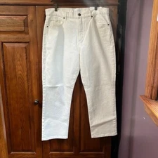 Nwt loft high waist straight crop jeans natural 31