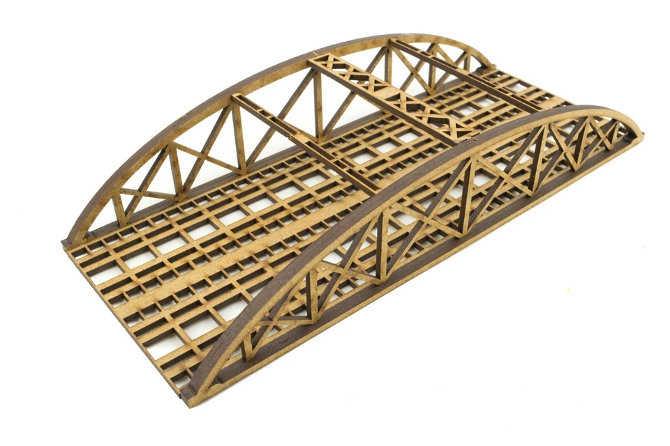 WWS Double Track N-Gauge MDF Railway Bowstring Bridge 200mm (Choose Colour) - Image 2 of 4