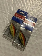 Bill Lewis Tiny Trap Red Caterpillar Lipless Crankbait 1 3/4" 1/8 oz