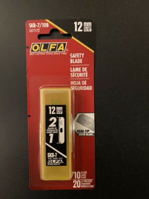 OLFA SKB-7/10B Utility Blade, Square Point, 18mm W, PK10