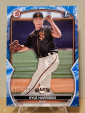 2023 Bowman Kyle Harrison 1st Bowman Blue Pattern Paper SP #'d 32/125 BP-93