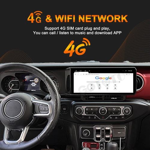 Android 12 Auto Receiver w/ HD Screen For Jeep Wrangler JL Gladiator 2018-2021 - Picture 7 of 13