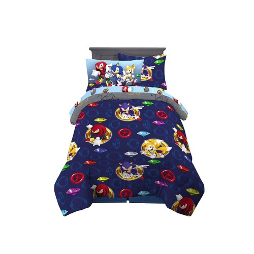Franco Kids Sonic The Hedgehog 5 Pc Twin Bedding Set - Super Soft Microfiber