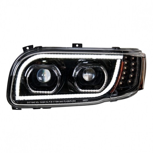 2008+ Peterbilt 388/389 Full LED Headlight w/ Position/Turn - Blackout - Driver - Picture 5 of 9