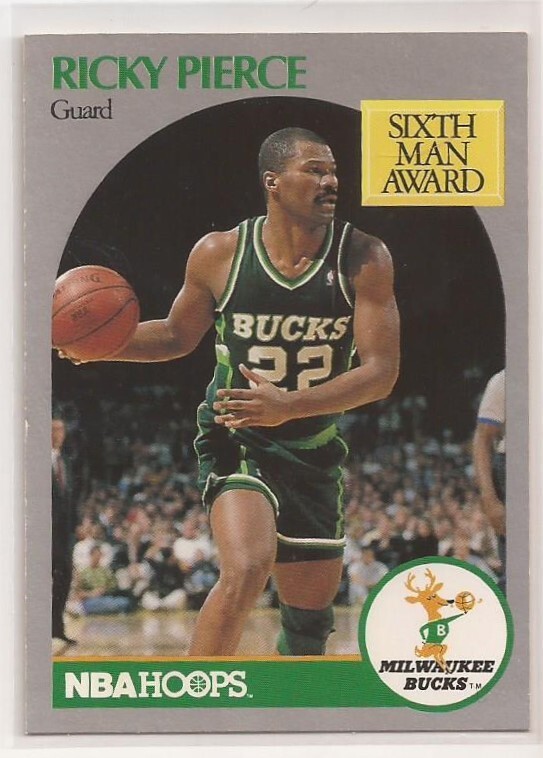1990-91 NBA Hoops Basketball Sixth Man Award #179 Ricky Pierce