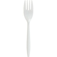 Medium Weight Plastic Fork White 1000 Count Disposable Cutlery Tableware