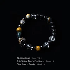 Radiant Shadow Guardian Bracelet Taoist Taiji Beads Feng Shui Gift