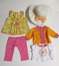 American Girl Bitty Baby Twins 2014 Mix Match Teatime Pants Hat Tee Sweater