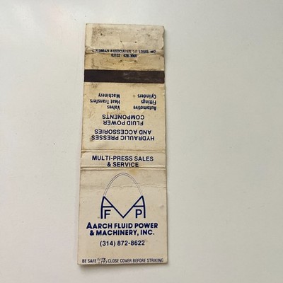Aarch Fluid Power & Machinery Inc Multi-Press Vintage Matchbook Cover TMB82-2