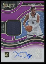 2020-21 Panini Select Xavier Tillman Rookie Jersey Autographs Purple /99