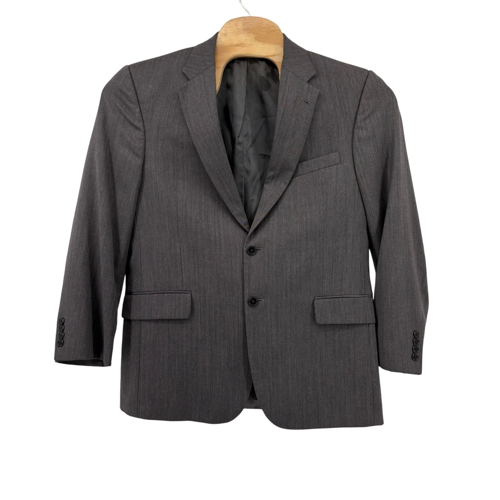 Jos A Bank Signature Collection Men's Gray 100% Wool Tailored Fit Blazer 42R