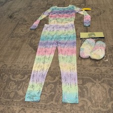 Extremely Me Girls Youth Sz 8 Pajama Pj Sleep 2-piece Set Multi Pant Shirt LS