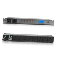 Rack Mount Power Conditioner 20A Sequencer for Audio Equipment, 10 Outlets