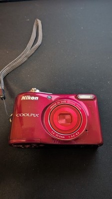 Nikon COOLPIX L32 20.1 MP Digital Camera with 5X Zoom Tested Working