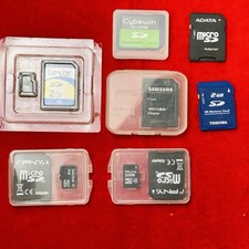 Lot Of 7x 1GB 2GB 4GB 32GB SD And Micro SD Camera Memory Cards