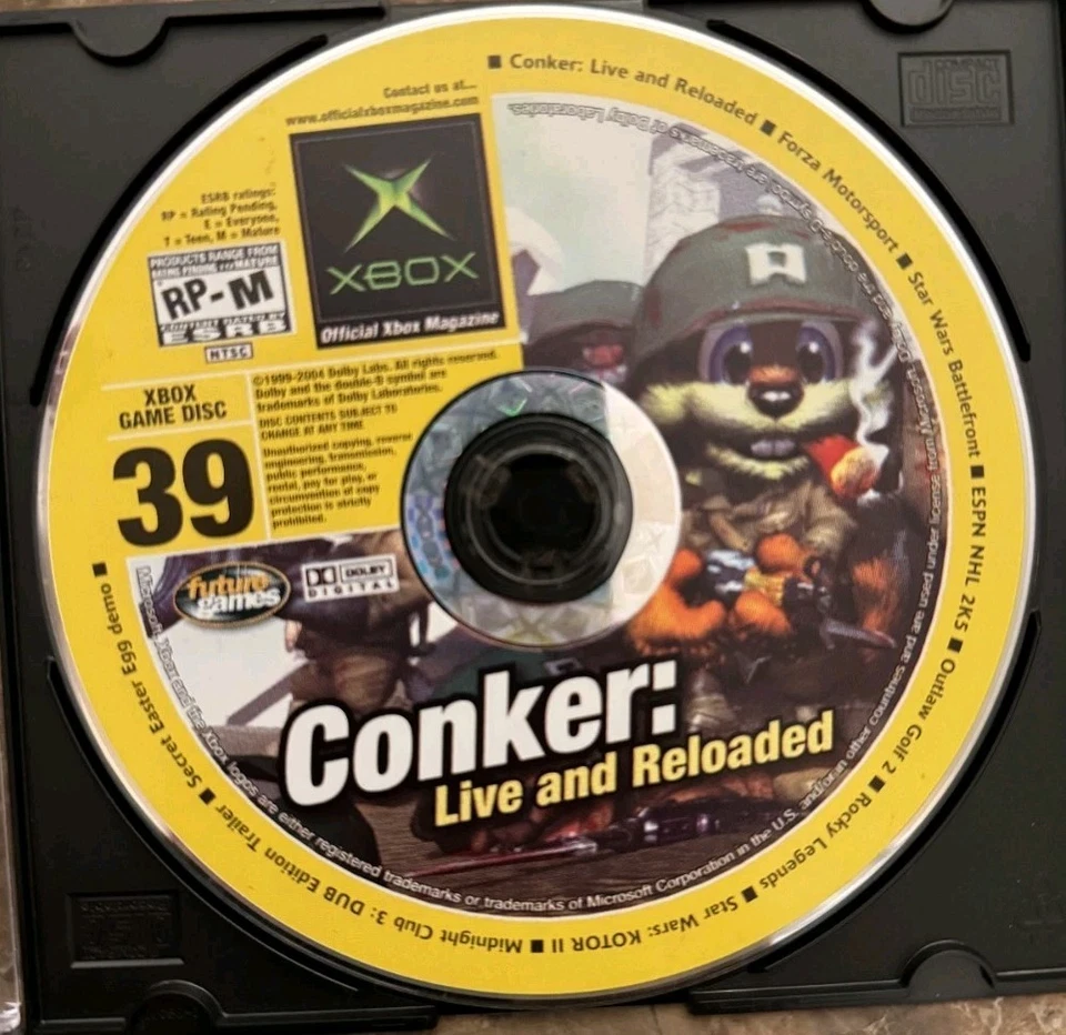 Official Microsoft Xbox Magazine Demo Disc 39 Conker & 64 RAINBOW SIX Mint Discs - Image 2 of 4