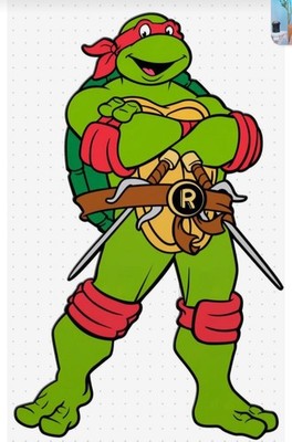 TMNT STICKER X RAPHAEL STICKER X VYNIL HIGH GLOSS DIECUT STICKER X 3X2 INCH STIC