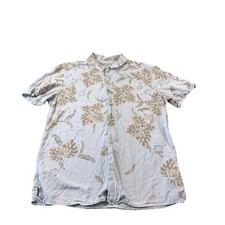 Allsaints Kauai Gray Hawaiian S/S Men s Button Front Size Small