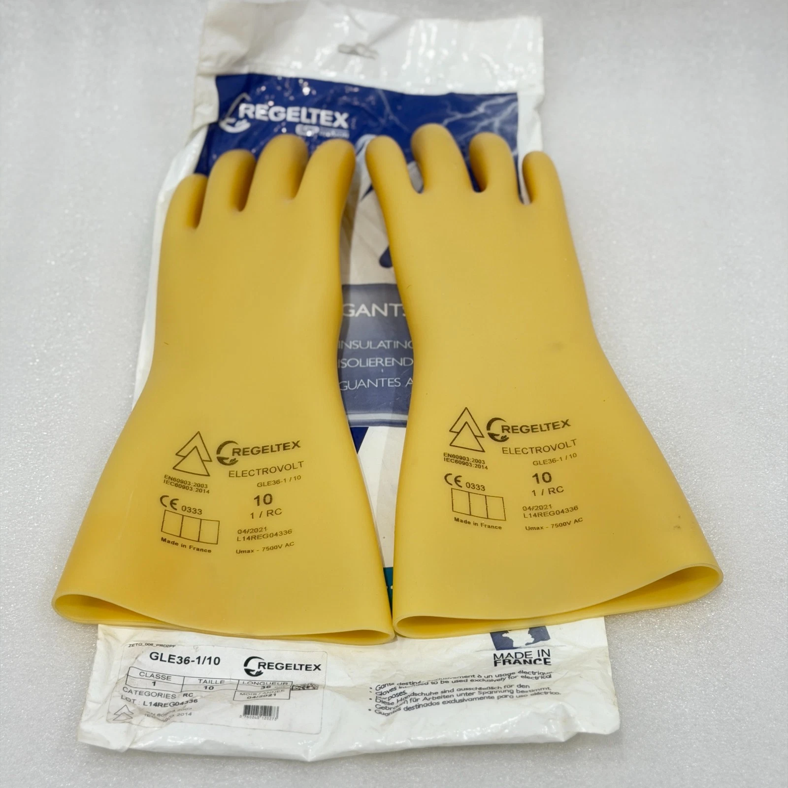 NEW REGELTEX ELECTROVOLT ELECTRICAL INSULATING GLOVES CLASS 1 SIZE 10 GLE36-1/10
Opens in a new wind