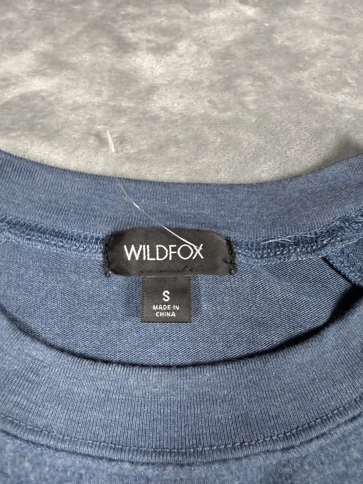 Sudadera Wildfox Mujer Pequeña Azul Arco Iris Cuello Redondo Pullover Gráfico Suave Nueva Foto 2 de 4