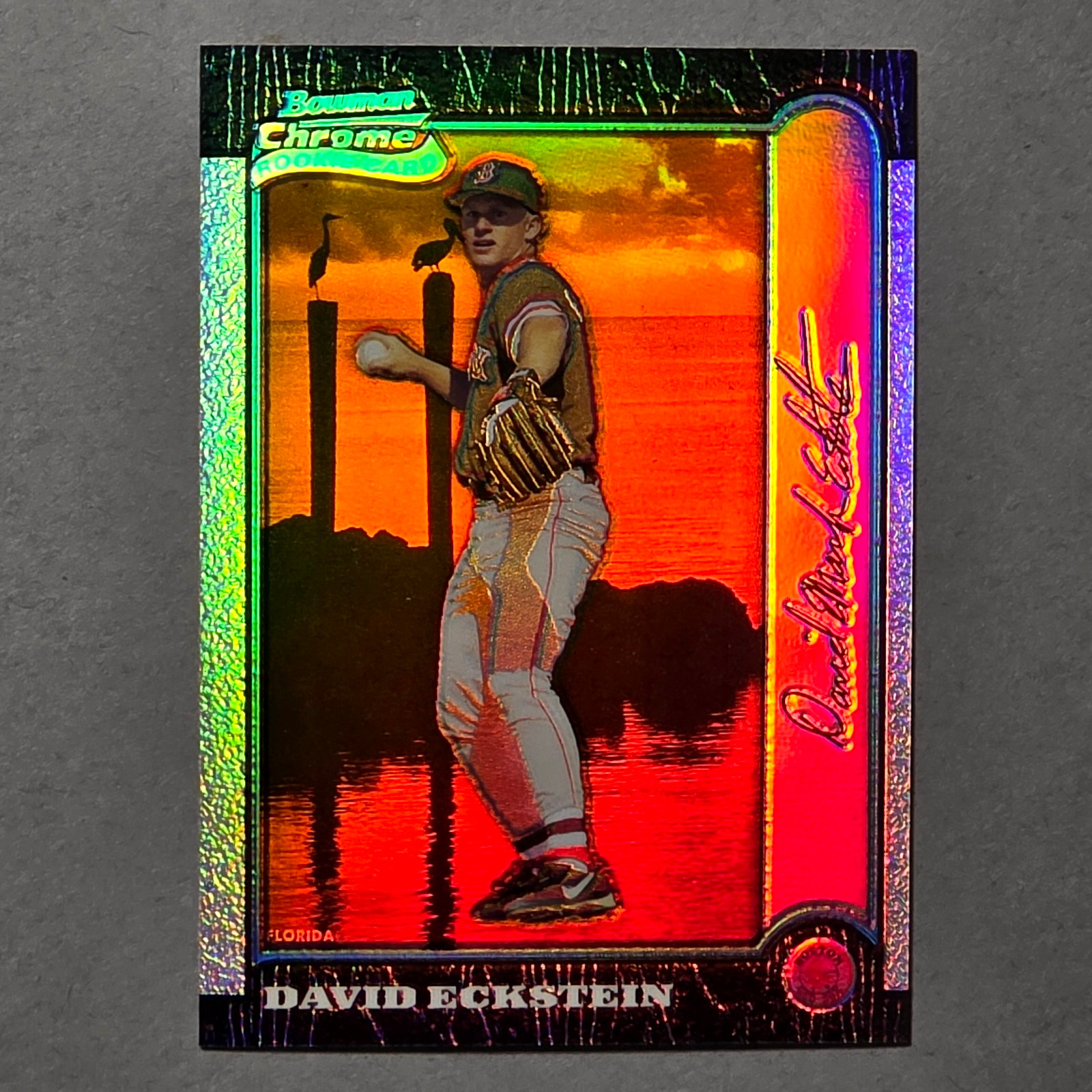 1999 Bowman Chrome #421 David Eckstein RC International Refractor #d /100 Rookie