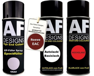 Epoxid Spraydose Set für Roewe EAC Passionate Red Metallic Spraydose EP Grundier