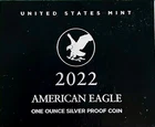 2022-W $1 Proof American Silver Eagle in Box w/ COA