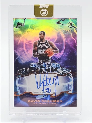 DAVID ROBINSON 2025-26 TOPPS 3 THUNDER DUNKS BRONZE SPURS AUTO 01/25 Q3668