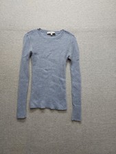 Suéter informal The Cashmere Project para mujer S azul cuello redondo manga larga