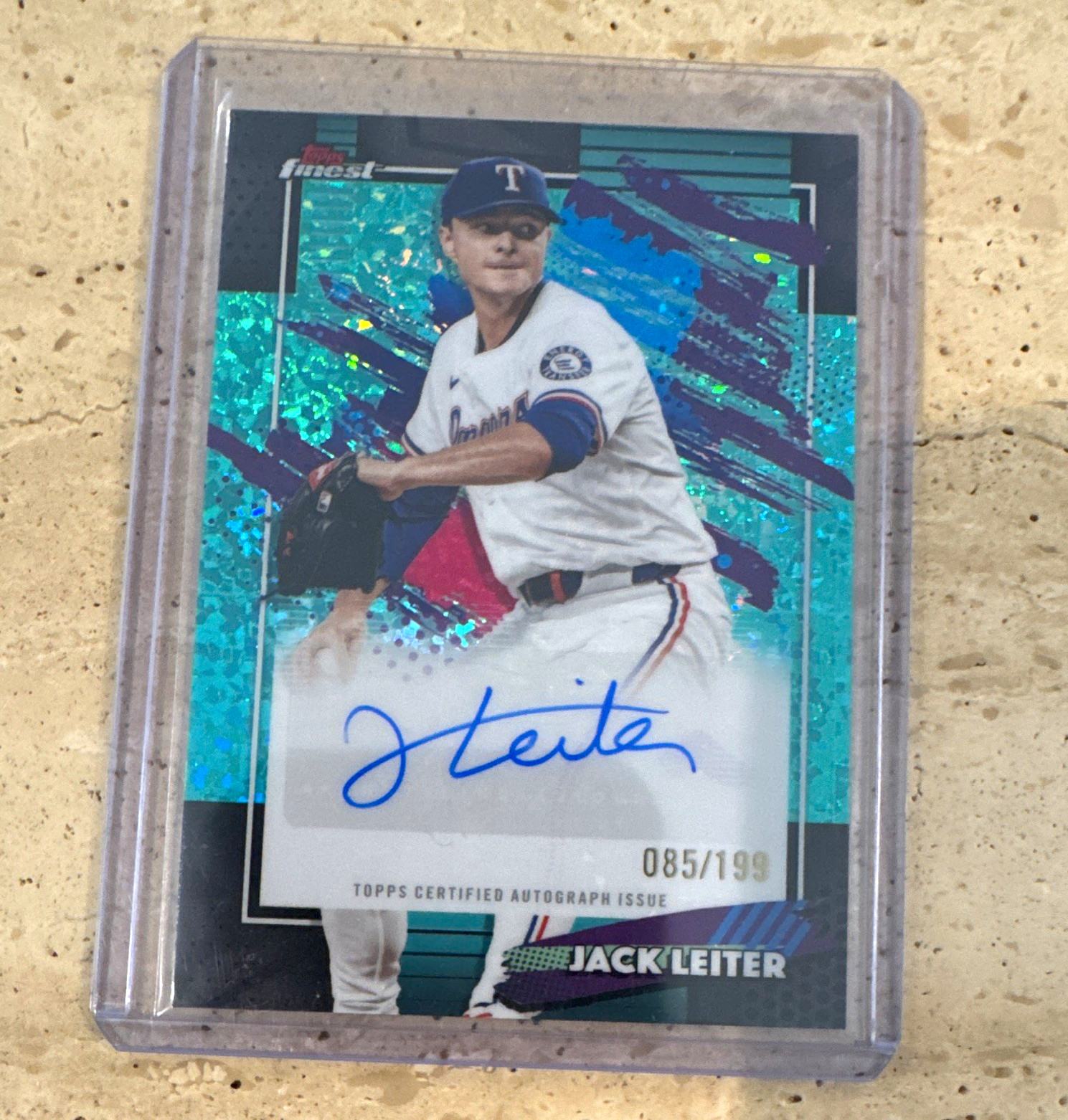 Topps Finest 2026 Jack Leiter Texas Rangers #FMA-JL Finest Mega Auto /199