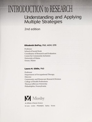 Introduction to Research : Strategies for Health and Human Servic
