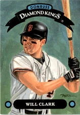 1992 Donruss #DK-2 Will Clark Diamond Kings San Francisco Giants